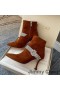 Jimmy Choo Kaza 85 Enkel Booties Vrouwen Suede Met Crystal Riem Bruin