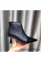 Jimmy Choo Kix Z 65 Enkel Booties Vrouwen lakleer En JC Monogram Leer Zwart