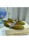 Jimmy Choo Krista Flats Vrouwen Suede Met Crystal Riem Groen