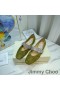 Jimmy Choo Krista Flats Vrouwen Suede Met Crystal Riem Groen