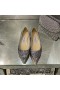 Jimmy Choo Liefde Flats Vrouwen Glitter Degraderen Stof Zilver/Grijs