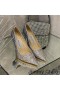 Jimmy Choo Liefde Pompen Vrouwen Glitter Degraderen Stof Grijs/Zilver