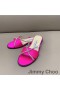 Jimmy Choo Minea Dia ' S Vrouwen Glitter Stof Met Kristal Ketting Rose