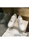 Jimmy Choo Monza Sneakers Women Leather With Embossed Logo White