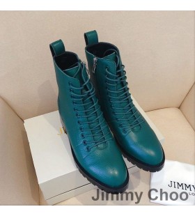 Jimmy Choo Cruz De Bestrijding Van Laarzen Vrouwen Leer Groen