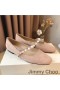 Jimmy Choo Ade Asuntoja Naisten Mokka Helmi Koristeena Vaaleanpunainen