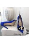 Jimmy Choo Ari 100 Pumput Naisten Mokka JC Logo Ja Grosgrain Keula Sininen