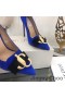 Jimmy Choo Ari 100 Pumput Naisten Mokka JC Logo Ja Grosgrain Keula Sininen