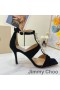Jimmy Choo Aura 85 Sandaalit Naisten Mokka Helmiä Ja Kiteet Musta