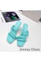 Jimmy Choo Diosa 85 Kallistuneena Dioja Naisten Nahka Punottu Hihna Sininen