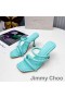Jimmy Choo Diosa 85 Kallistuneena Dioja Naisten Nahka Punottu Hihna Sininen