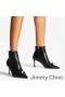 Jimmy Choo Felicitie 85 Nilkka Töppöset Naisille Nappa Nahka Helmi Koristeena Musta