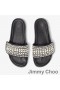 Jimmy Choo Fitz F Alustan Dioja Naisten Kangas Ja Nahka Helmiä Musta