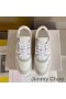 Jimmy Choo Florent M Lenkkarit Naisten Giltter ja Nahka Choo Kirjaimin Valkoinen/Hopea