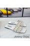 Jimmy Choo Hazal Dioja Naisten Nappa Helmen Studs, Valkoinen