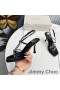 Jimmy Choo Indiya 85 Sandaalit Naisten Nappa Nahka Kristalli Sydämet Musta