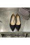 Jimmy Choo Love Flats Women Glitter Degrade Fabric Black