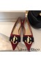 Jimmy Choo Rakkaus Asuntoja Naisten Mokka JC-Tunnus Punainen