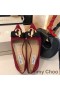 Jimmy Choo Rakkaus Asuntoja Naisten Mokka JC-Tunnus Punainen