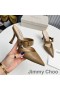 Jimmy Choo Magie 85 Muulit Naisten Nappa Nahka C-Kahvia Solki