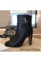 Jimmy Choo Mahesa 100 Nilkan Saapikkaat Naisten Vasikka Nahkaa JC-Tunnus Musta