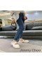 Jimmy Choo Ultra-kevyt Vaahtoava Alustan Muulit Naisten Vasikka Nahkaa Ketjun Valkoinen