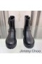 Jimmy Choo Youth II Biker Boots Women Smooth Leather With Gold Buckles Black