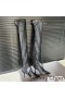 Jimmy Choo x Mugler Yli Polven 105 Sukka Tossut Naisten Raidallinen Mesh Musta