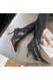 Jimmy Choo x Mugler Yli Polven 105 Sukka Tossut Naisten Raidallinen Mesh Musta