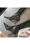 Jimmy Choo x Mugler Yli Polven 105 Sukka Tossut Naisten Raidallinen Mesh Musta