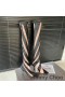 Jimmy Choo x Mugler Yli Polven 105 Sukka Tossut Naisten Raidallinen Mesh Musta/Aprikoosi