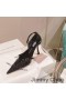 Jimmy Choo x Mugler Hihna 90 Pumput Naisten Lampaan Nahka Ja Mesh Musta