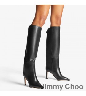 Jimmy Choo Alizze 90 Polven Saapikkaat Naisten Sileä Nahka Musta