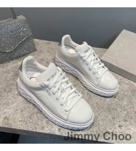 Jimmy Choo Diamond Light Maxi F Lenkkarit Naisten Neuloa Korokepohja Valkoinen