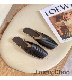 Jimmy Choo Dru Taulu Muulit Naisten Sekoitettu Lampaan Nahkaa Musta