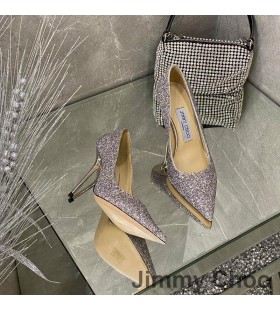 Jimmy Choo Rakkaus Pumput Naisten Glitter Hajota Kangas Violetti