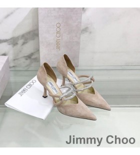 Jimmy Choo Luis 85 Pumput Naisten Mokka Kanssa Crystal Somiste Khaki