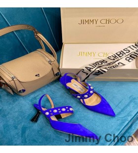 Jimmy Choo Ray 65 Slingback Pumput Naisten Mokka Helmiä Sininen