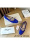 Jimmy Choo Ade Appartements Des Femmes En Daim Avec Perle Embellissement Bleu