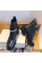 Jimmy Choo Cruz Combat Stiefel Damen Leder Mit Kristall Detaillierung Schwarz