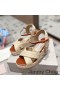 Jimmy Choo Dellena 95 Keile Frauen Natürliche Raffia-Mit JC-Monogramm Beige