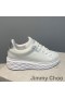 Jimmy Choo Diamond Light Maxi-F Sneakers Frauen Stricken Plattform Sohle Weiß