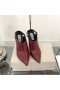 Jimmy Choo Lexx 100 Slingback Maultiere Damen Leder Mit Kette Trim Burgundy