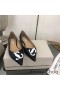 Jimmy Choo Liebe Wohnungen Frauen Leder Mit JC-Emblem Schwarz