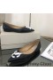 Jimmy Choo Liebe Wohnungen Frauen Leder Mit JC-Emblem Schwarz