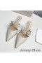 Jimmy Choo Magie 85 Maultiere Frauen Leder Nappa Mit C-Schnalle-Beige