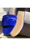 Jimmy Choo Minea Folien Frauen Wildleder Mit Kristallen Verziert Blue