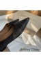 Jimmy Choo Romy Wohnungen Frauen Glitter Stoff Schwarz