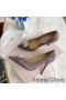 Jimmy Choo Romy Pumps Frauen Wildleder Mit Perlen Verziert Grau