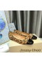 Jimmy Choo Watson Wohnungen Frauen-Leopard-Druck-Und-Patent-Leder-Braun/Schwarz